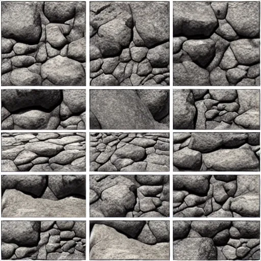 Prompt: seamless rock texture for 3d model, painted by ilya kuvshinov,