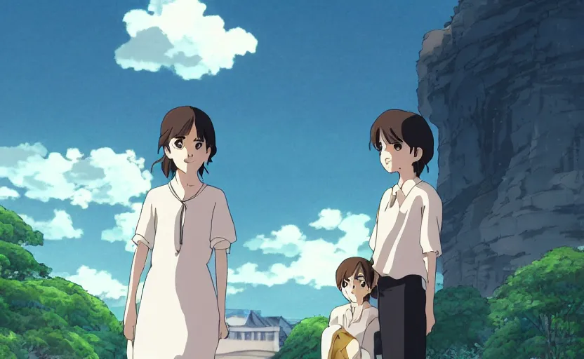 Image similar to emma watson film by studio ghibli, close up, emma watson, anime film by makoto shinkai