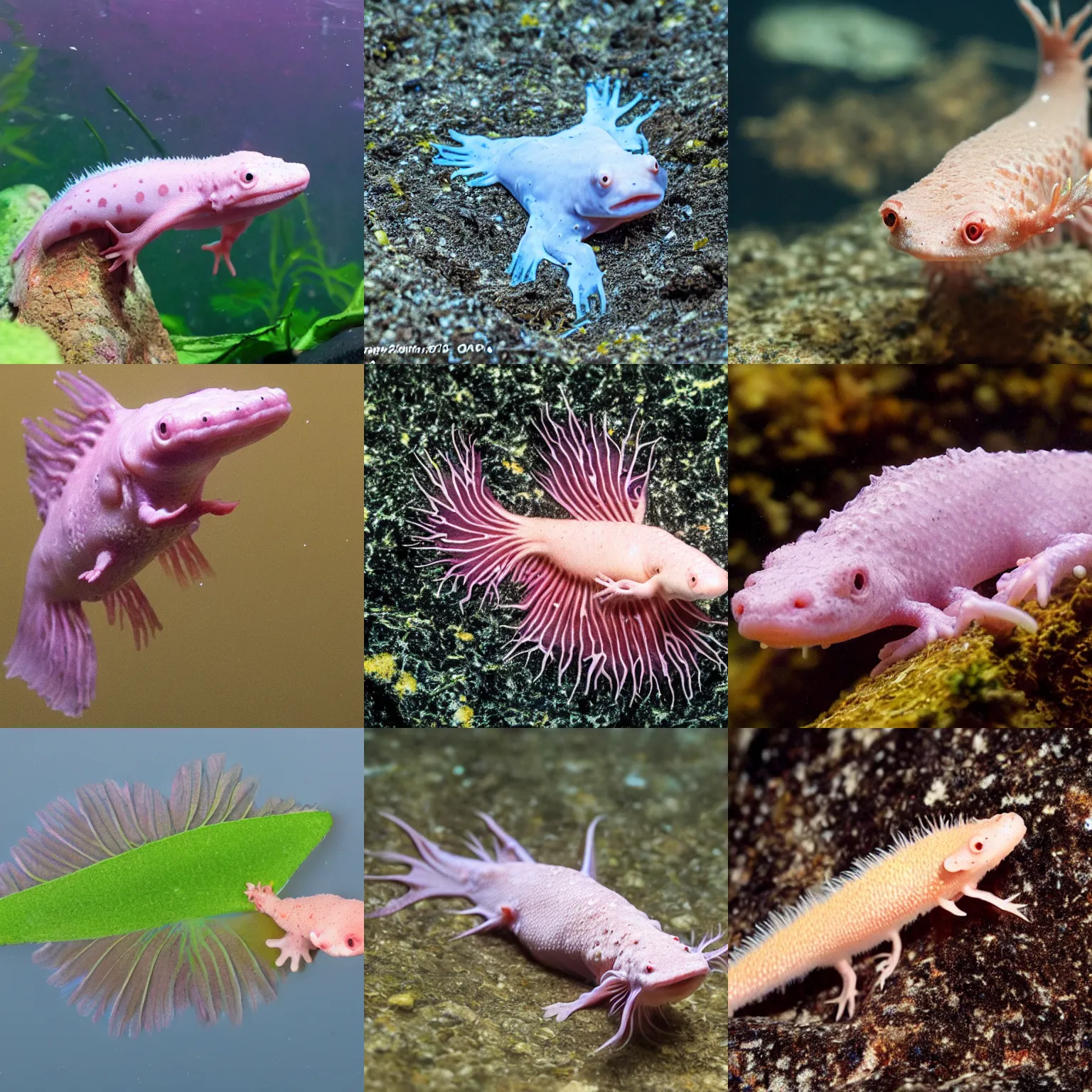 Prompt: Photo of an adult axolotl.