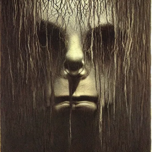 Prompt: grunge drawing of the one that hides in your room by - Zdzisław Beksiński, detailed, elegant, intricate, horror themed