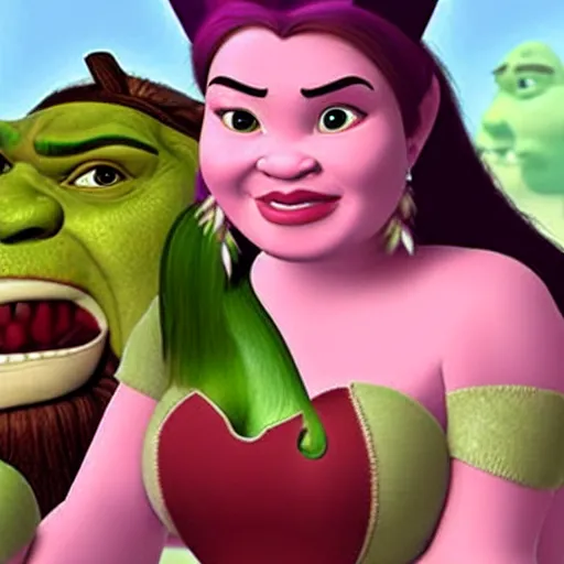 Prompt: Princess Fiona as an ogre