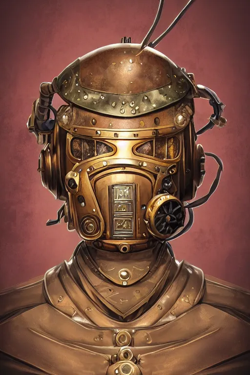 Image similar to steampunk helmet fantasy art mask robot ninja stylized digital illustration sharp focus, elegant intricate digital painting artstation concept art global illumination ray tracing advanced technology chaykin howard and campionpascale and cooke darwyn and davis jack