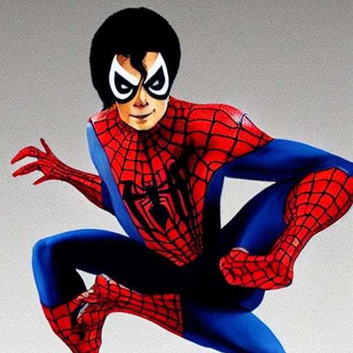 Image similar to michael jackson as spider - man