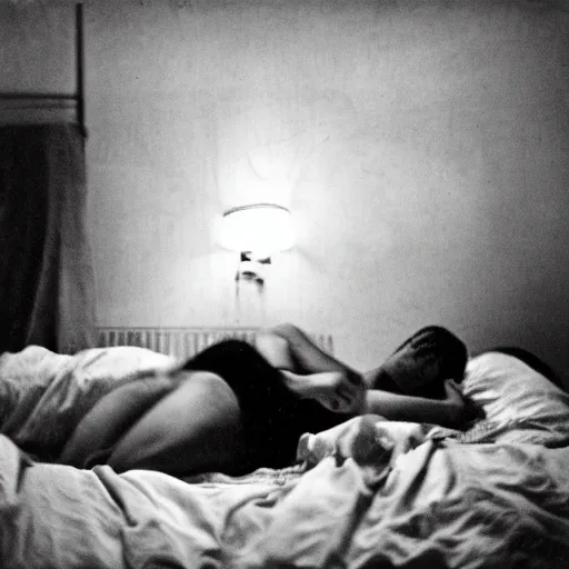 Image similar to photography of people in bed, by antoine d'agata