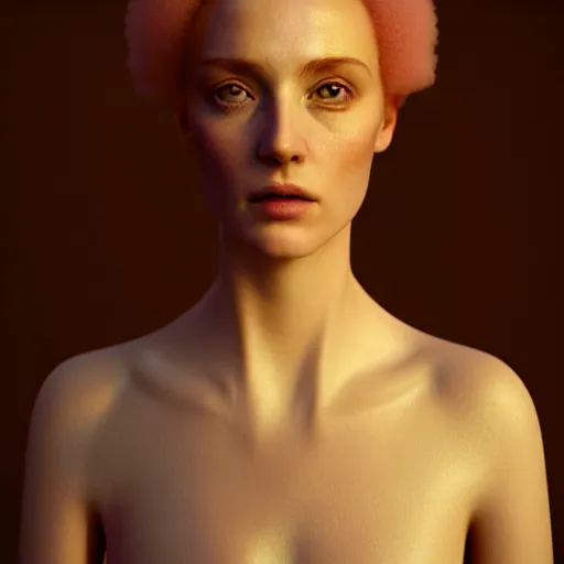 Image similar to photographic portrait of a stunningly beautiful english renaissance female in soft dreamy light at sunset, beside the river, soft focus, contemporary fashion shoot, in a denis villeneuve and tim burton movie, by edward robert hughes, annie leibovitz and steve mccurry, david lazar, jimmy nelsson, extremely detailed, breathtaking, hyperrealistic, perfect face, octane render