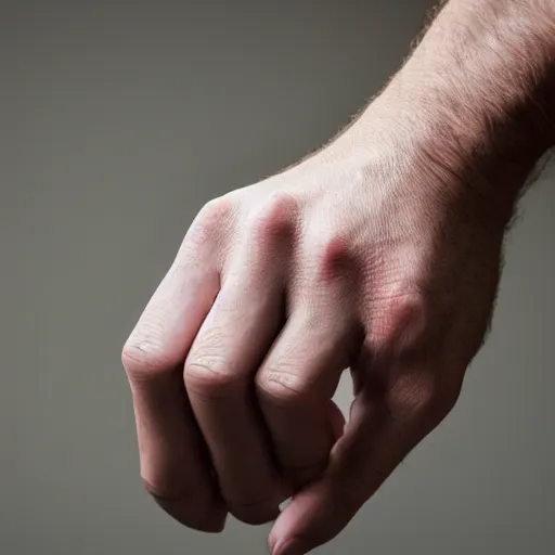 Prompt: normal male hand with five fingers ring and cigarette between middle and index fingers