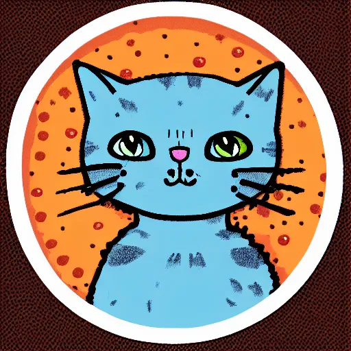 Image similar to surprised cat sticker illustration