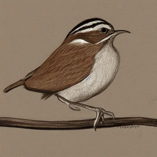 Image similar to drawing of a carolina wren