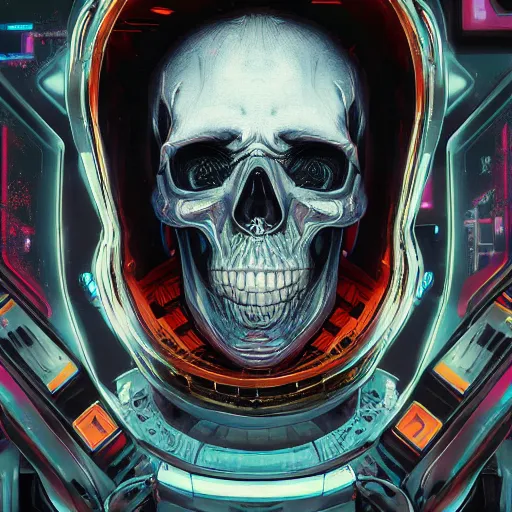 Image similar to portrait of a space pirate skull. intricate abstract. cyberpunk, vhs glitch. full face broken helmet. intricate artwork. nightmare fuel. terrifying. empty oxygen tank. by Tooth Wu, wlop, beeple, dan mumford. octane render, trending on artstation, greg rutkowski very coherent symmetrical artwork. cinematic, hyper realism, high detail, octane render, 8k, iridescent accents, black and white