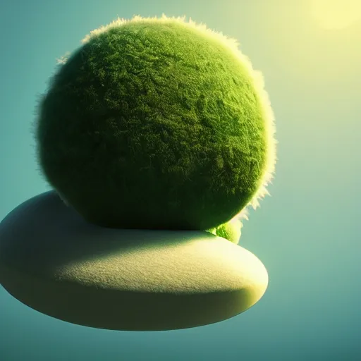 Image similar to portrait of a mochi snowball character with cannabis inside. octane 8 k cute 4 k render by eyvind earle