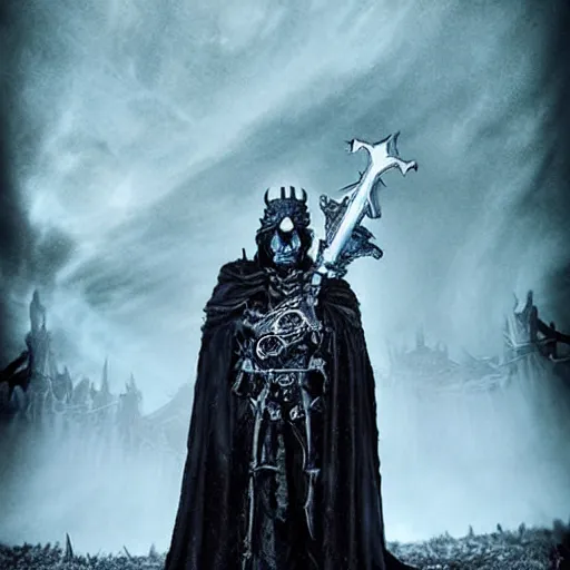 Image similar to lich king by tim burton