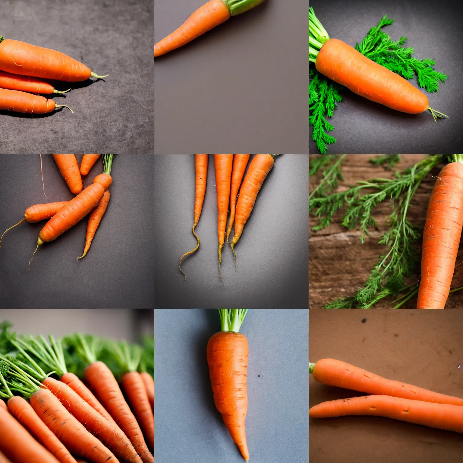 Prompt: highly detailed professional studio closeup photograph of a carrot, canon eos, 4 k