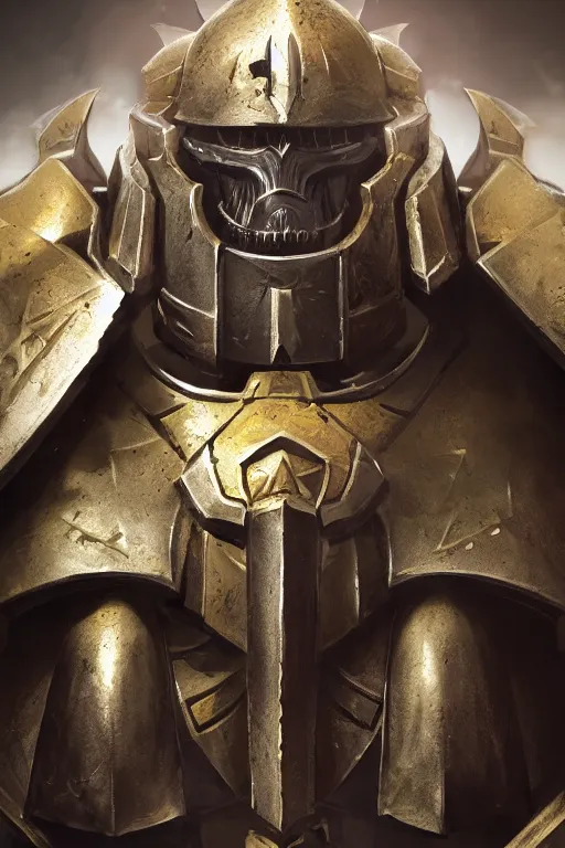 Image similar to armor portrait heros warhammer 4 0 k horus heresy fanart - the primarchs emperor by johannes helgeson animated with vfx concept artist & illustrator global illumination ray tracing hdr fanart arstation zbrush central hardmesh 8 k octane renderer comics stylized