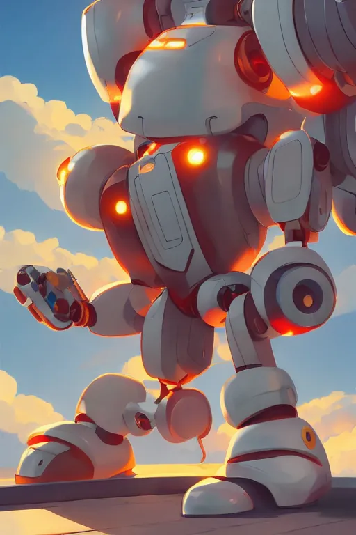 Image similar to metabots medabots medarotto medarot robot minimalist comics, behance hd by jesper ejsing, by rhads, makoto shinkai and lois van baarle, ilya kuvshinov, rossdraws global illumination ray tracing hdr radiating a glowing aura