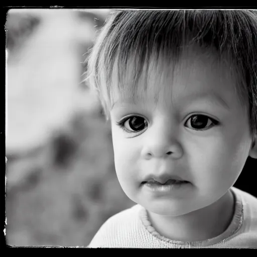 Image similar to the face of punk rock alien at 1 years old wearing balenciaga clothing, black and white portrait by julia cameron, chiaroscuro lighting, shallow depth of field, 8 0 mm, f 1. 8