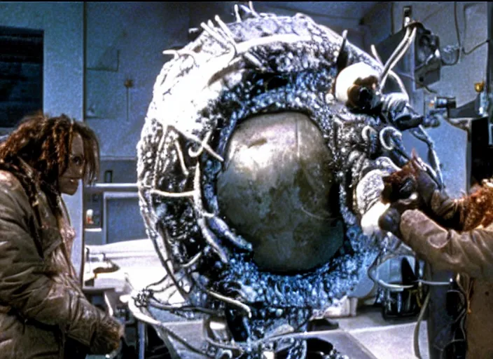 Image similar to scene from the 1992 science fiction film The Thing