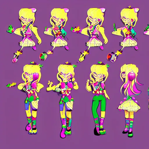 Image similar to candypunk character design