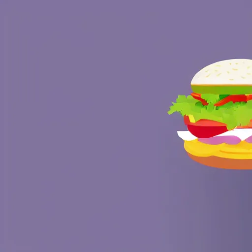 Image similar to lovely hamburger with cute eyes, smiling face, modern flat design style illustration with line elements