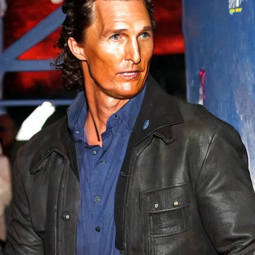 Prompt: Matthew mcconaughey playing laser tag