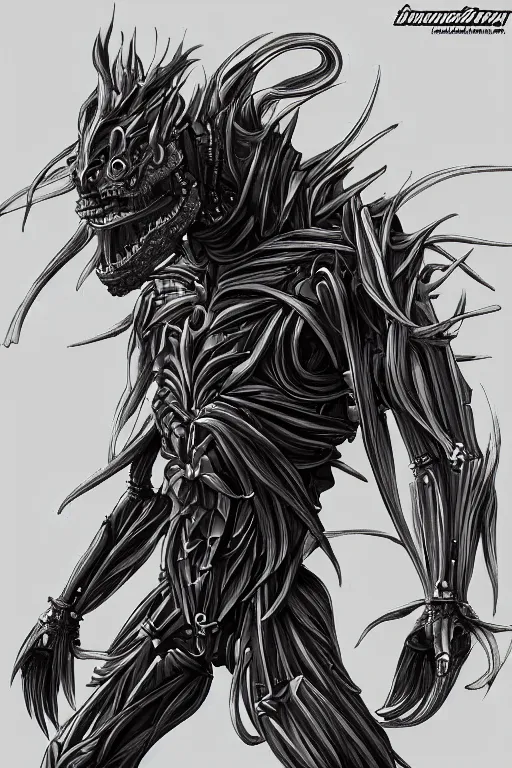 Image similar to a humanoid figure vacuum monster, highly detailed, digital art, sharp focus, trending on art station, anime art style