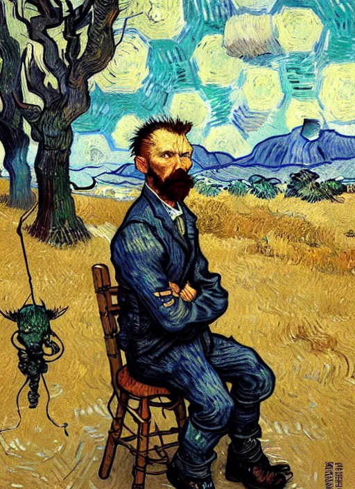 Image similar to hyper realistic capetown painted vincent van gogh by chiara bautista and norman rockwell and greg rutkowski weta studio, and lucasfilm