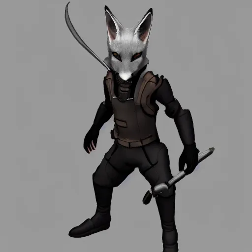 Prompt: oblivion the grey fox thief