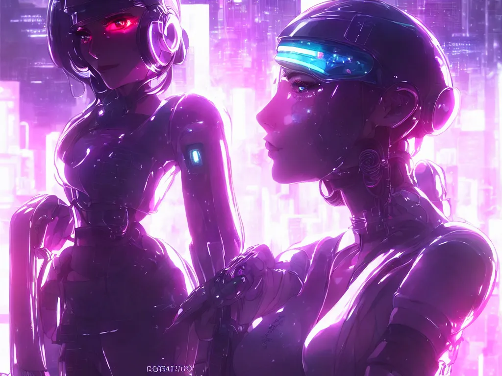 Image similar to portrait anime visual futuristic female cyber police, on cyberpunk neon light tokyo rooftop, ssci - fi and fantasy, intricate and very beautiful, human structure, concept art, sharp focus, anime by rossdraws and magali villeneuve and liya nikorov and luxearte, frostine engine