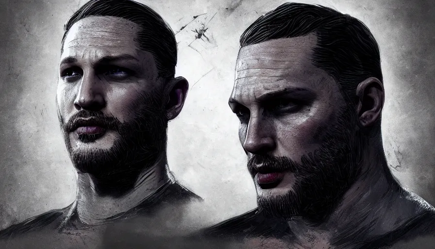 Image similar to Tom Hardy is Bruce Wayne/Batman, hyperdetailed, artstation, cgsociety, 8k