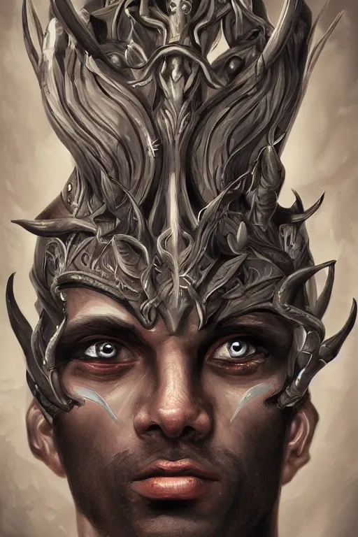 Image similar to portrait of man with seven eyes | digital painting | highly detailed | artgerm