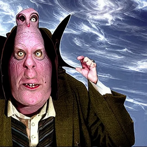 Image similar to vogon from the hitchhiker ’ s guide to the galaxy movie.