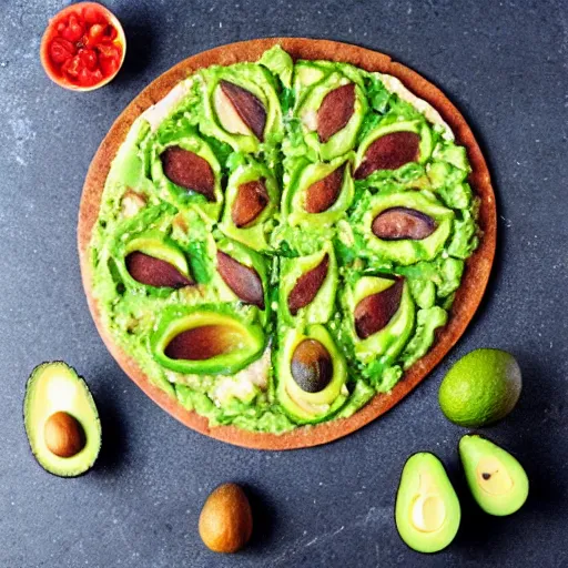 Prompt: avocado pizza