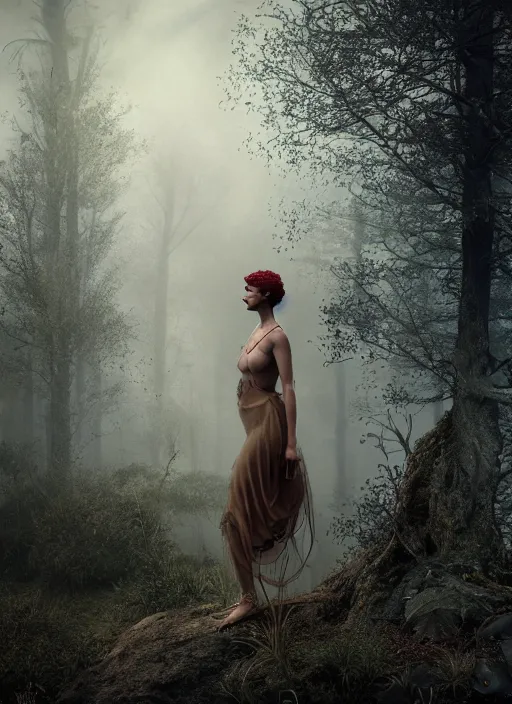 Prompt: the place beyond the pines, by johannen voss, by peter kemp, by monia merlo, octane render, blender, 8 k