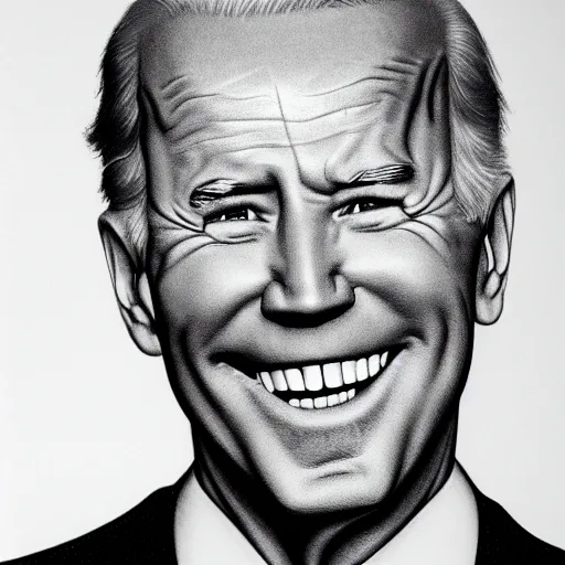 Image similar to A portrait en dentelle of Joe Biden,
