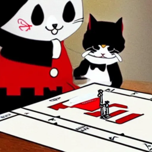 Image similar to Extremely cute!!! cat as the monopoly man