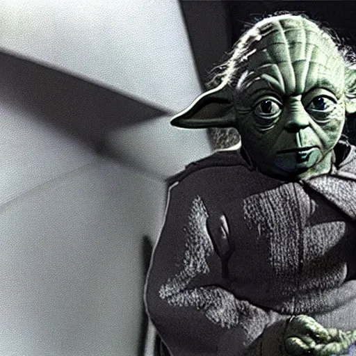 Image similar to a film still of yoda in star trek 1 9 6 6 realistic, detailed