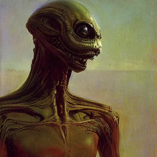 Image similar to alien by ilya repin