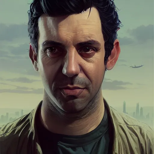 Image similar to highly detailed portrait salvador dalli in gta v, stephen bliss, unreal engine, fantasy art by greg rutkowski, loish, rhads, ferdinand knab, makoto shinkai and lois van baarle, ilya kuvshinov, rossdraws, tom bagshaw, global illumination, radiant light, detailed and intricate environment