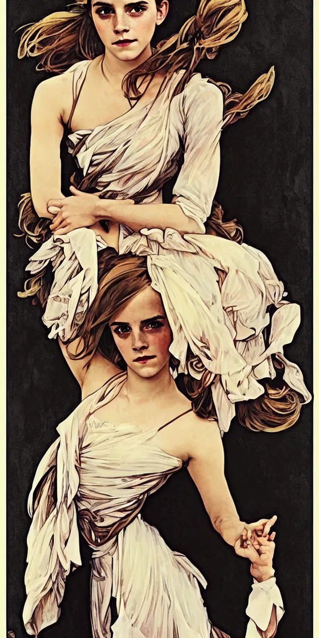 Image similar to emma watson stretching southern belle sketch greg rutkowski alphonse mucha david bailey david bailey david bailey david bailey