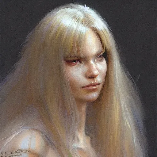 Image similar to Griffith, closeup character portrait art by Donato Giancola, Craig Mullins, digital art, trending on artstation