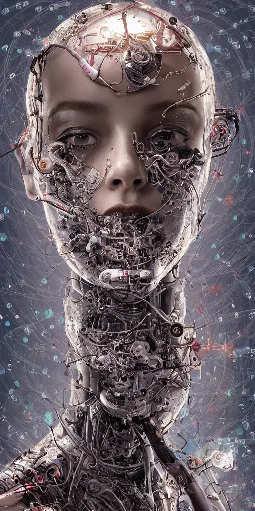 Image similar to ultra realistic beautiful alluring illustration of an ai controlled machine with translucent tubes that are pumping images of popular media into the heads of zombies who wearing designer clothing while taking selfies in new york city. sci - fi, fantasy, intricate, elegant, highly detailed, digital painting, artstation, concept art, smooth, sharp focus, illustration, beautiful light and shadows, by norman rockwell