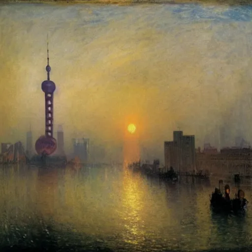 Prompt: Shanghai, morning, China, Turner