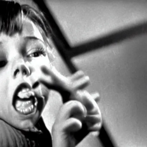 Image similar to movie still of psycho ( 1 9 6 0 ), psycho ( 1 9 6 0 ) screaming girl scene, cinematic composition, cinematic light