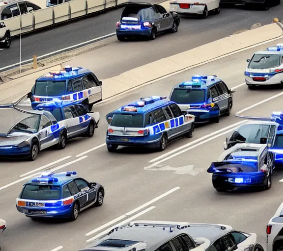 Image similar to police cars freeway