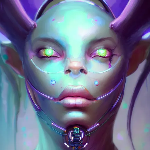 Image similar to a portrait of a beautiful cybernetic voodoo woman, cyberpunk concept art by pete mohrbacher and wlop and artgerm and josan gonzales, digital art, highly detailed, intricate, sci-fi, sharp focus, Trending on Artstation HQ, deviantart, unreal engine 5, 4K UHD image