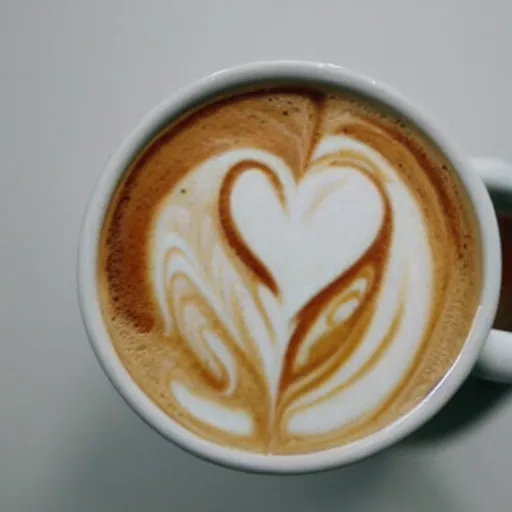 Prompt: latte art in the shape of a middle finger