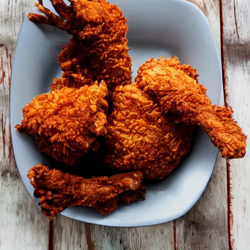 Image similar to pure black colored fried chicken colored black