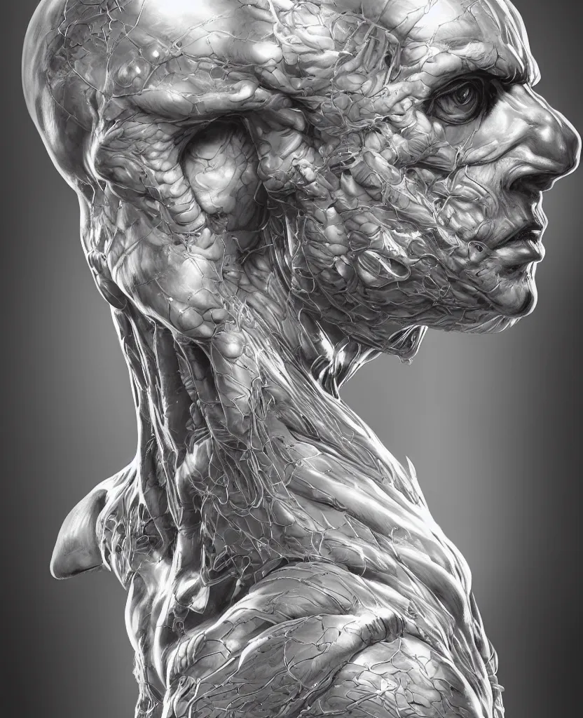 Image similar to a biologic man 4 1 6 0 by artgerm and ernt haeckel trending on artstation