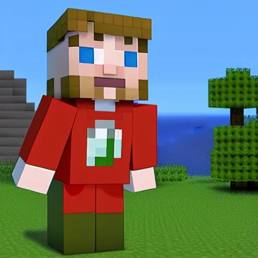 Image similar to ponyo as a player in minecraft