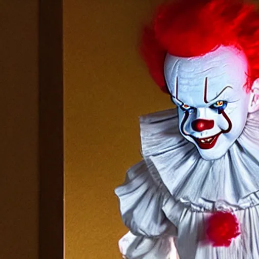 Image similar to pennywise the clown working as an emergency room doctore