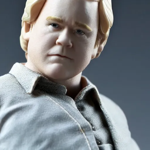 Prompt: product shot of action figure of Phillip Seymour Hoffman